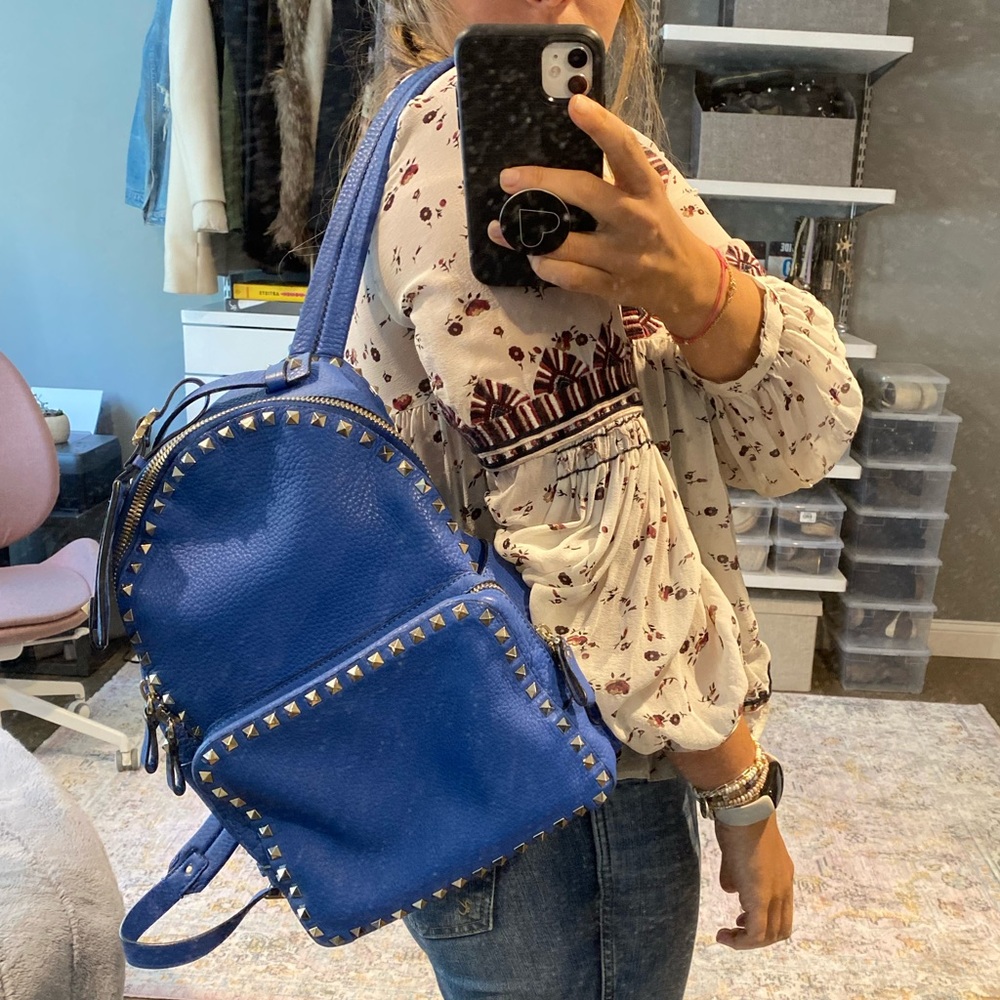 Valentino calfskin Rock Stud Backpack